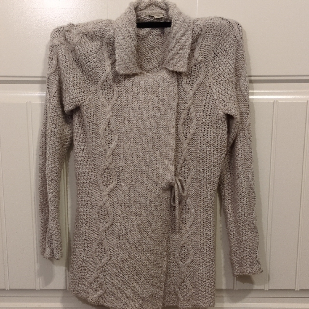 Royal Robbins WOOL Wmn's SzM Open Front Cardigan Neutral Natural Boho
